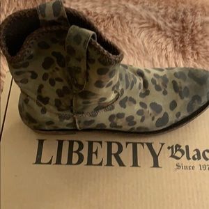 Liberty Black Leopard Print Boots